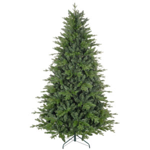 HOMCOM Weihnachtsbaum 210 cm Künstlich aus Kunststoff und Metallständer, Weihnachtsbaum mit 2445 Brandsicheren Zweigen, Ø135x210 cm, Grün Aosom