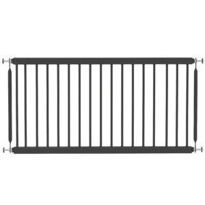 PawHut Ausziehbare Sicherheitsbarriere für kleine Hunde 67-93,5 cm, Höhe 45 cm, für Türen und Treppen, Hundetür mit Druckmontage, 2 Verlängerungen 7/14 cm, Schwarz Aosom