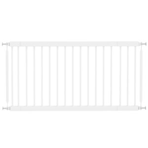 PawHut Sicherheitsgitter für kleine Hunde, verstellbar 67-93,5 cm, Höhe 45 cm, für Türen und Treppen, Hundetür mit Druckmontage, 2 Verlängerungen 7/14 cm, Weiß Aosom