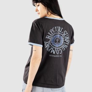 Rip Curl San Carlos Ringer T-Shirt washed black