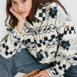 Roxy Morning Crush Shacket Sherpa Jacke parchment morning crush