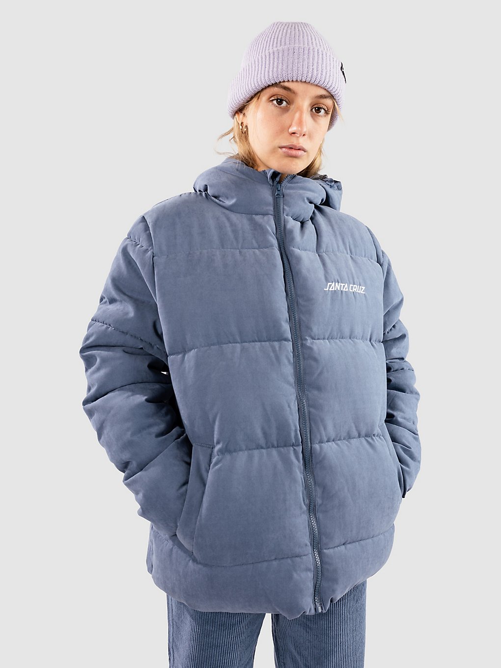 Santa Cruz Strip Boxy Quilted Jacke heritage blue