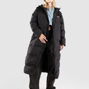 Santa Cruz Strip Long Quilted Jacke black