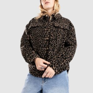 Urban Classics AOP Sherpa Overshirt Jacke darktaupeleo