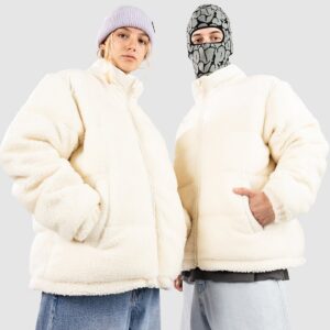 Urban Classics Fabric Mix Teddy Puffer Jacke whitesand