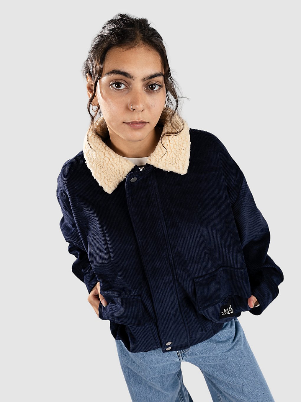 Blue Tomato Fat Cord Bomber Jacke blue depths