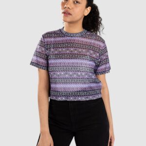 Blue Tomato Mesh T-Shirt purple geo