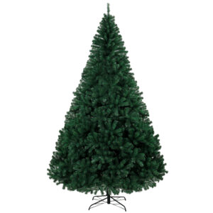 HOMCOM Künstlicher Weihnachtsbaum 270 cm, Tanne mit Gelenkzweigen, 2418 feuerhemmende PVC-Nadeln, Schneller Aufbau, Klappbare Stahlbasis, Grün Aosom