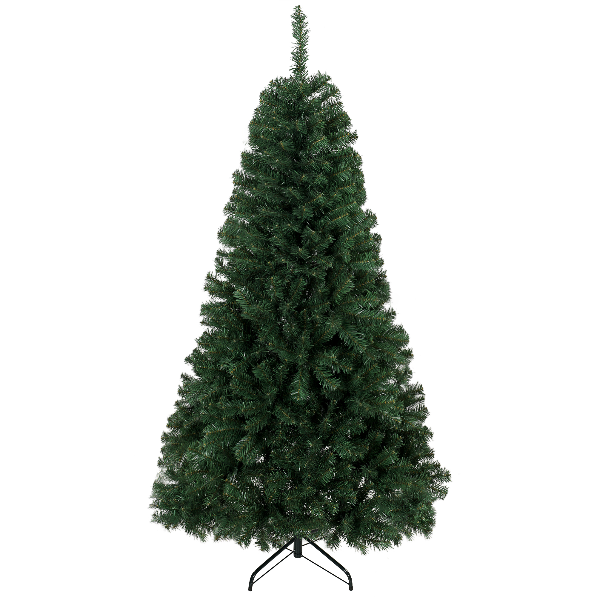 HOMCOM Weihnachtsbaum 180 cm künstlich mit 888 flammschutzbehandelten Zweigen, dichter realistischer Weihnachtsbaum mit klappbarem Metallständer, Norwegische-Fichten-Design, für Zuhause und Innen, Grün Aosom