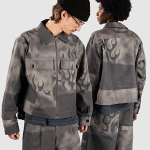 Jungles Jungles Flaming Dolphins Trucker Jacke grey denim