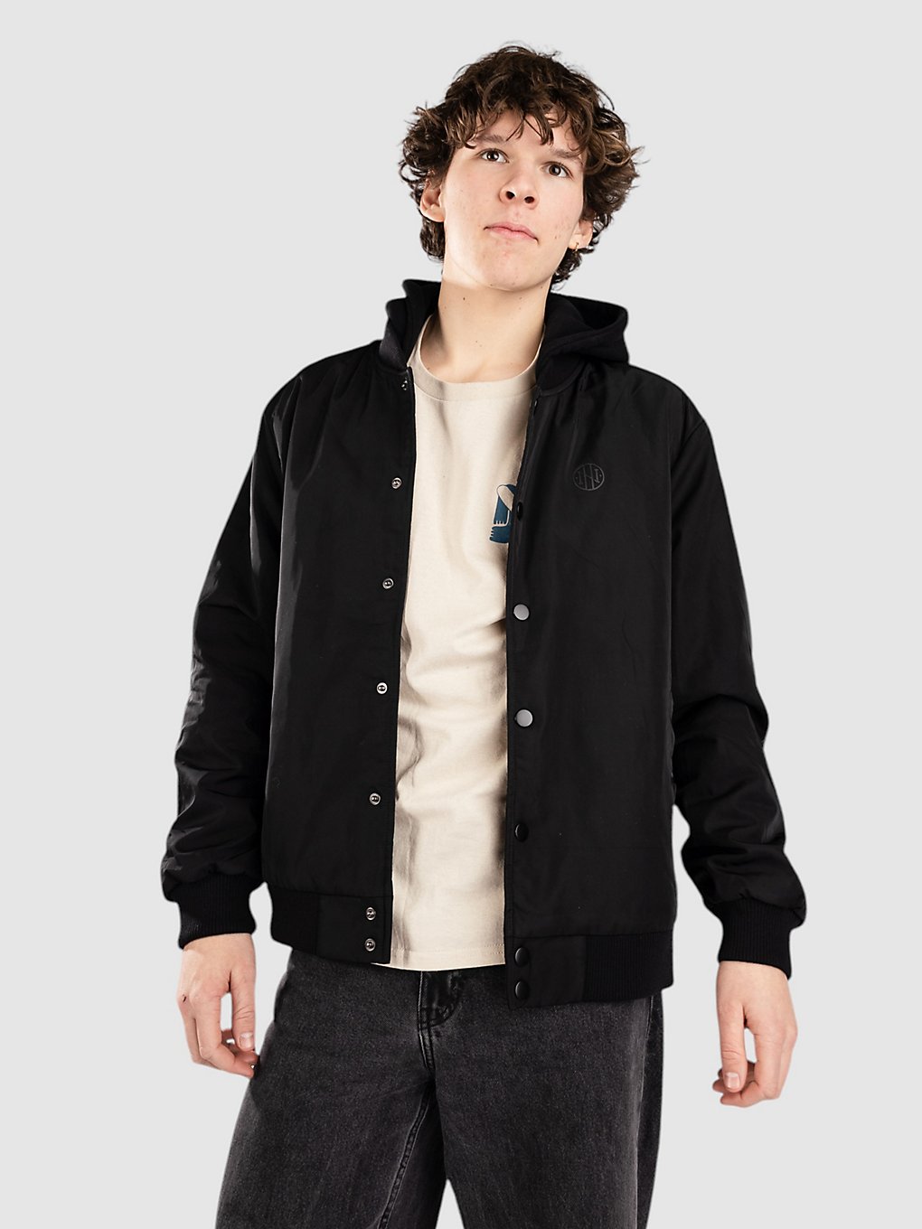 Ninth Hall Varsity Bomber Jacke black