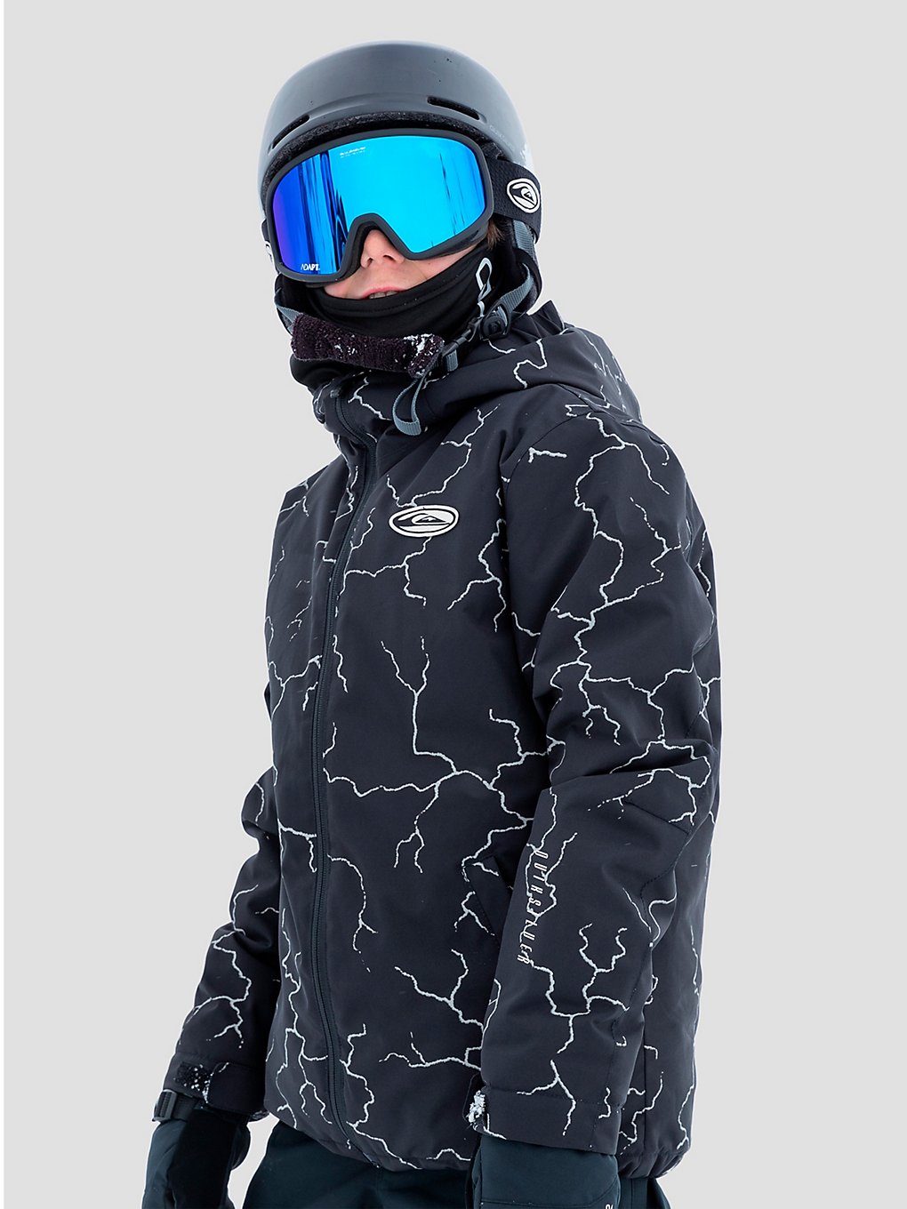 Quiksilver High In The Hood Printed Kids Jacke high energy black refl