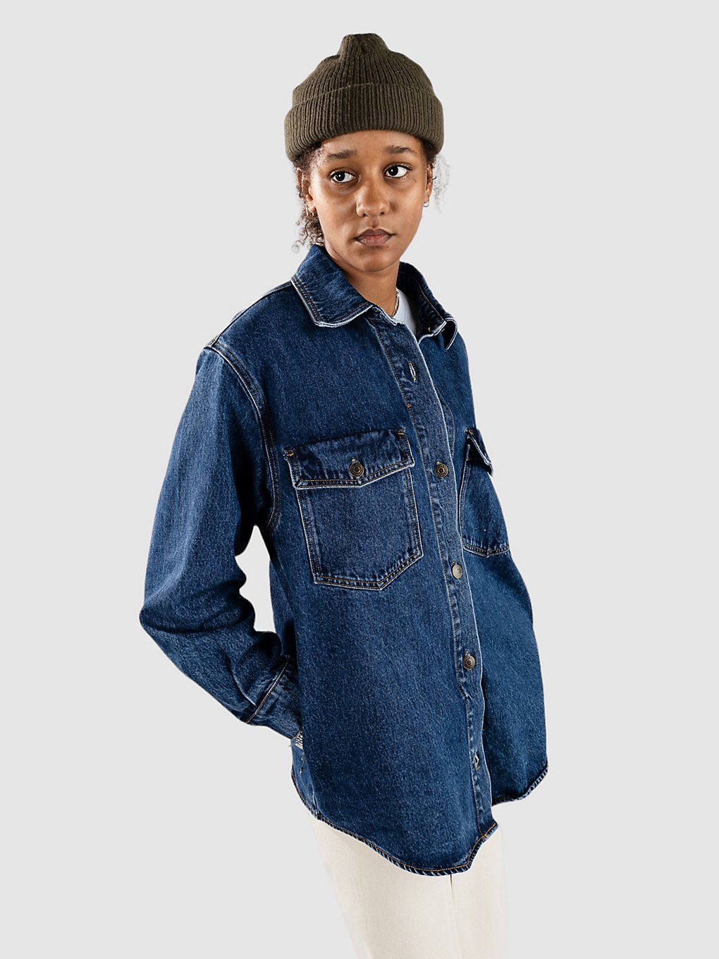 Rhythm Oversized Denim Jacke dark wash