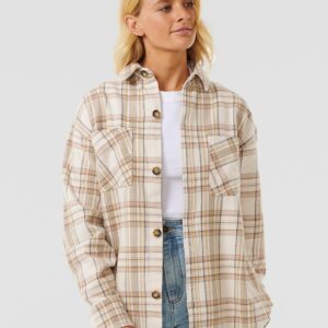 Rip Curl High Tide Soft Flannel Jacke bone