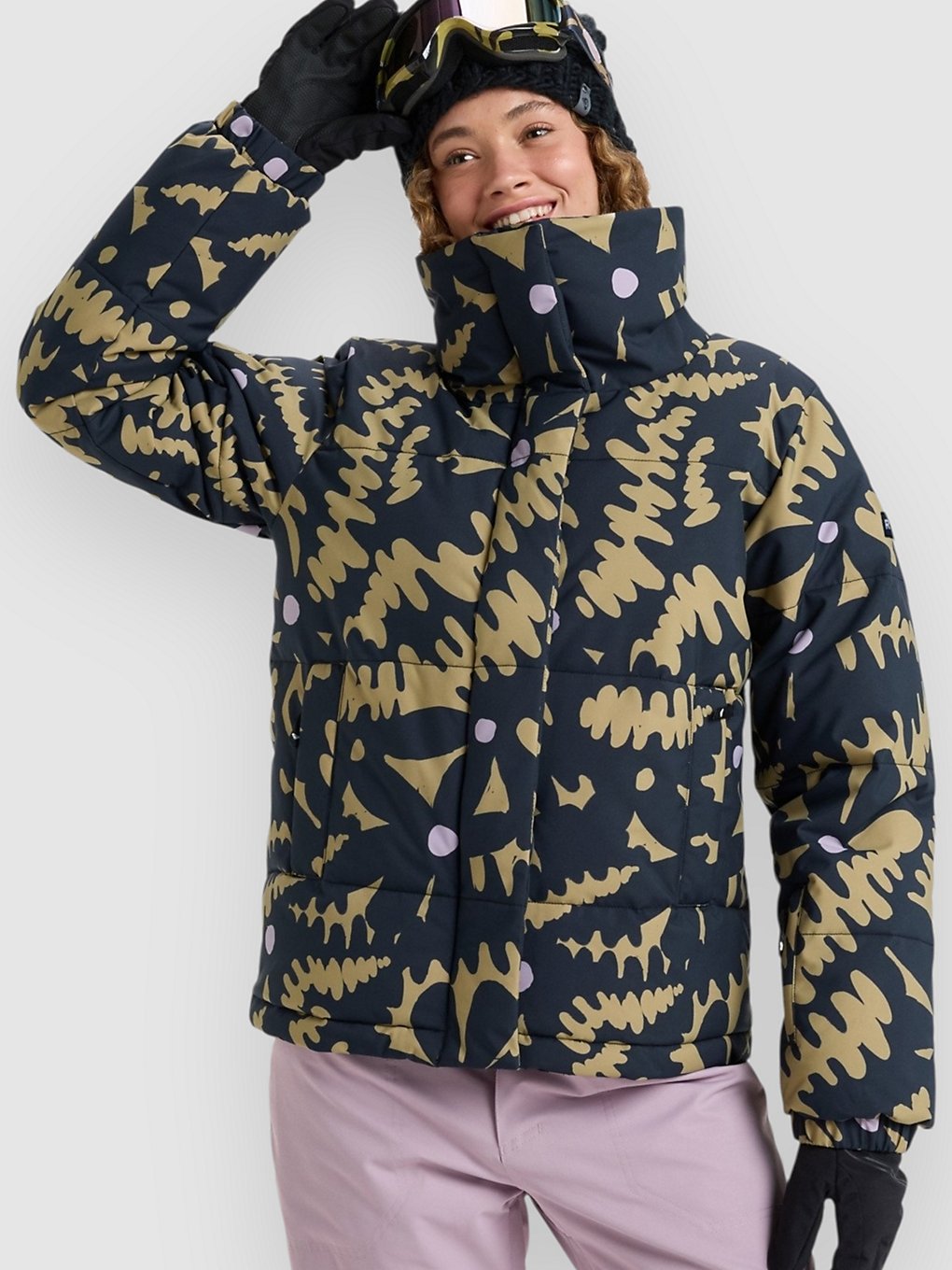 Roxy Snow Winter Rebel Jacke fennel seed big flower